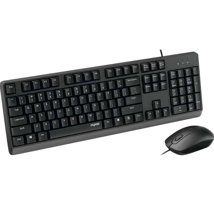 Rapoo X130Pro Wired Optical Mouse & Keyboard Combo AR - Black Rapoo X130Pro Wired Optical Mouse & Keyboard Combo AR - Black